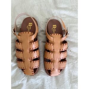 BC by Seychelles Jasmine Fisherman  Sandals  Size 9 Tan Brown  Buckle Strap NWOB